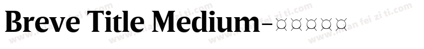 Breve Title Medium字体转换